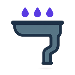 Descente d'eau pluviale (à l'unité)